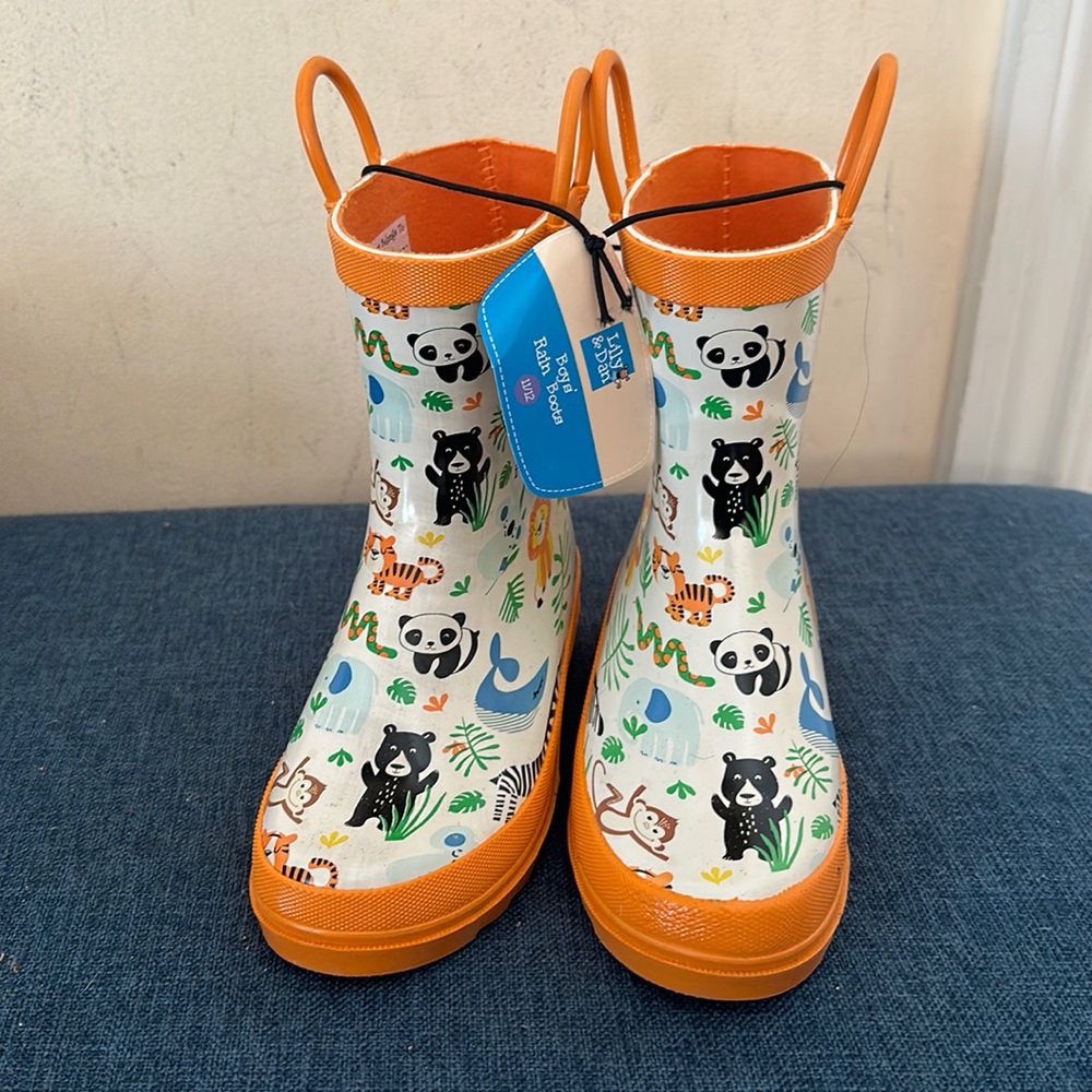 Brand New with tags Lily and Dan Kids Rainboots